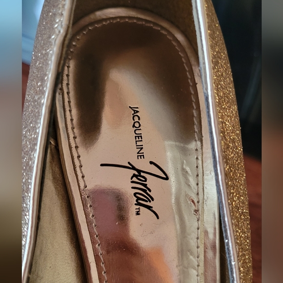 opened toe gold sparkly heels - Picture 1 of 5